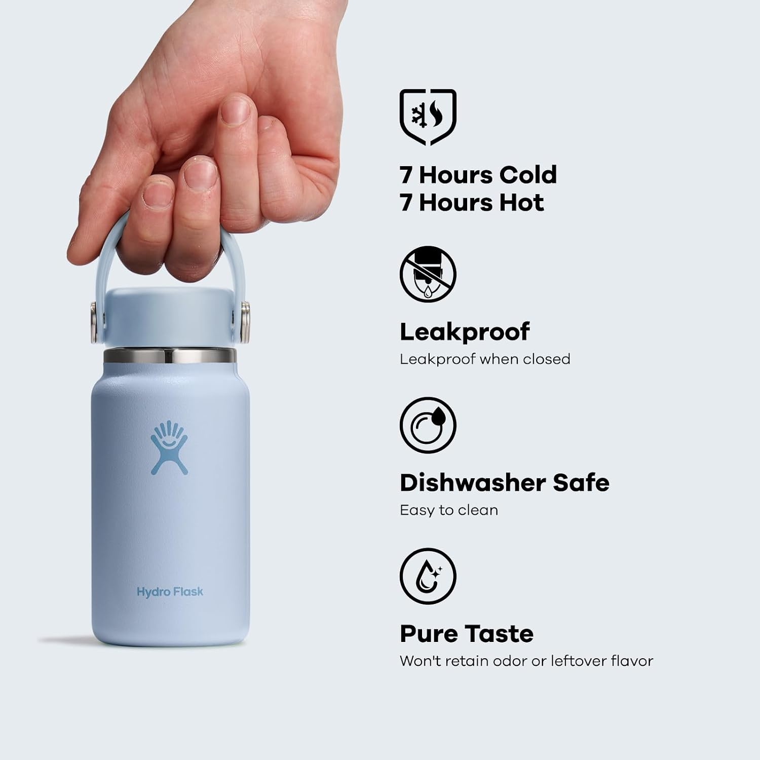 image:imageHydro Flask Burgundy Micro Hydro Bottle 200 ml 1 EAWhite