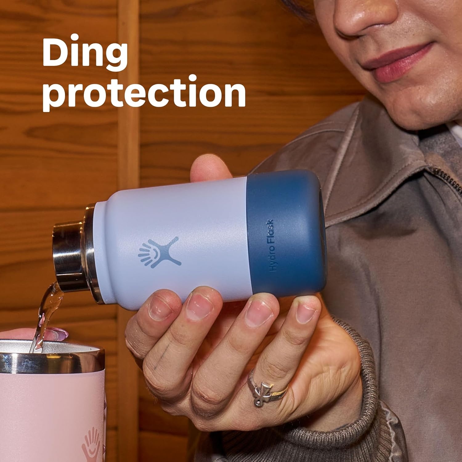 image:imageHydro Flask Micro Boot Bottom Protector Sleeve Silicone Water Bottle Accessory 300 ml 10 Oz Harbor BluePOPSTAR PINK